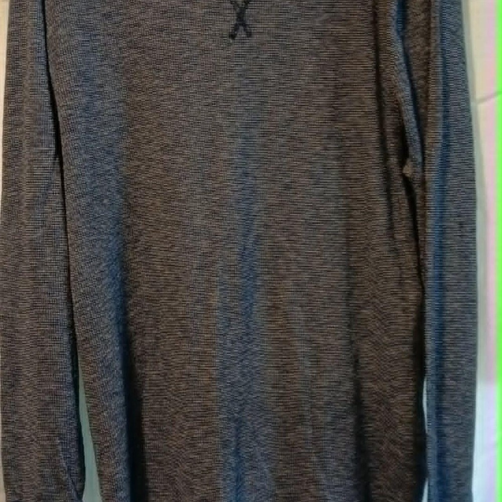 Old Navy Henley Long Sleeve Shirt Mens XL Soft Wash Dark Navy Blue Casual Top